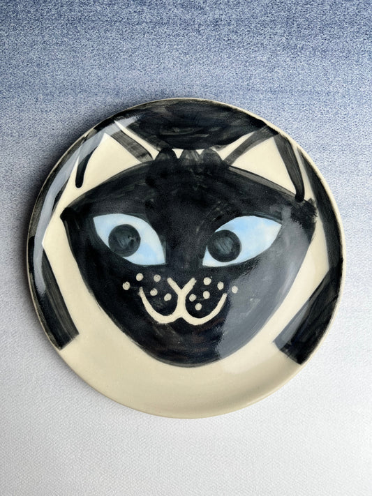 Cute Siamese kitten snack plate