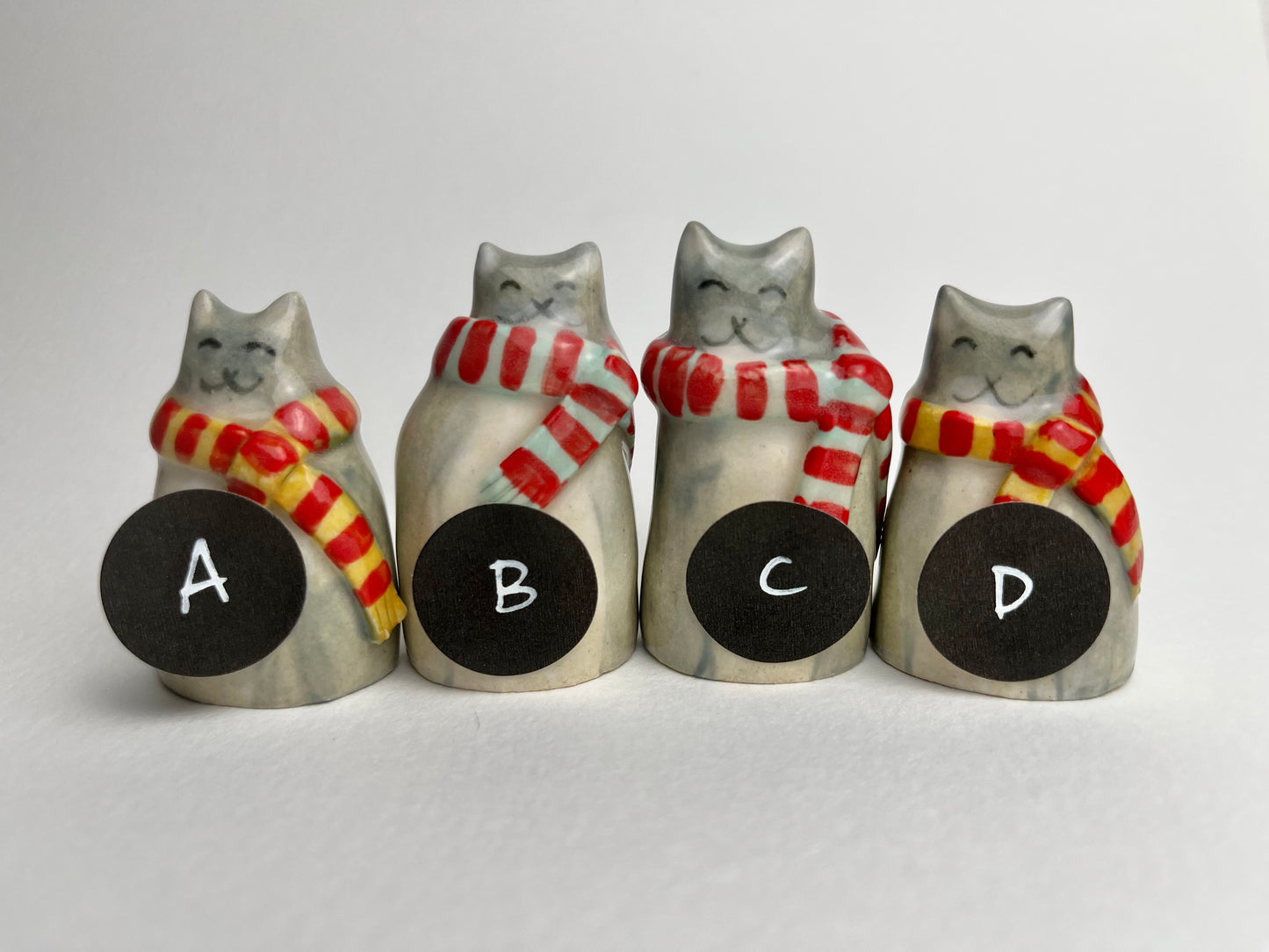 Itty Bitty Scarf Kitty Sculptures