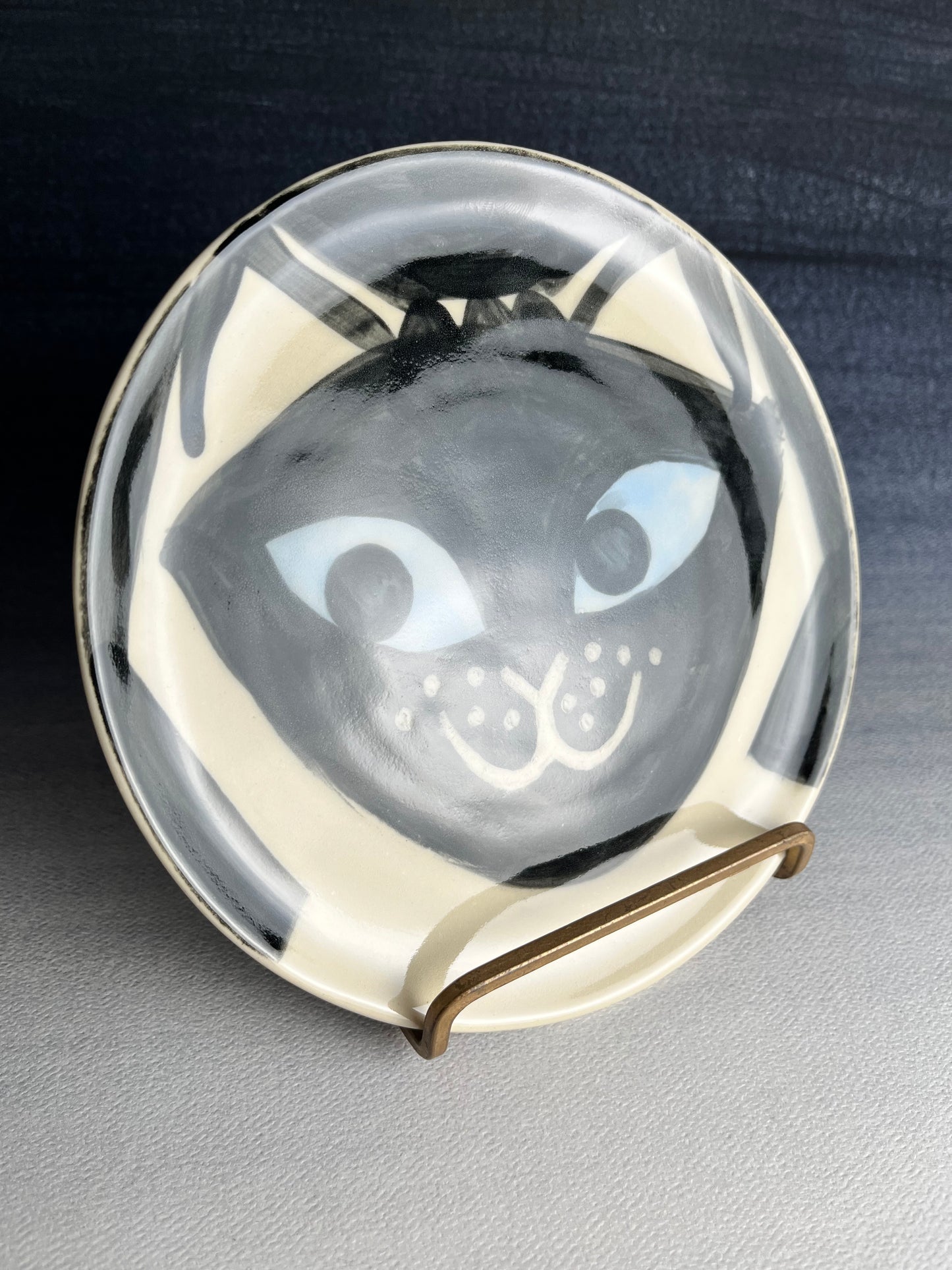 Cute Siamese kitten snack plate