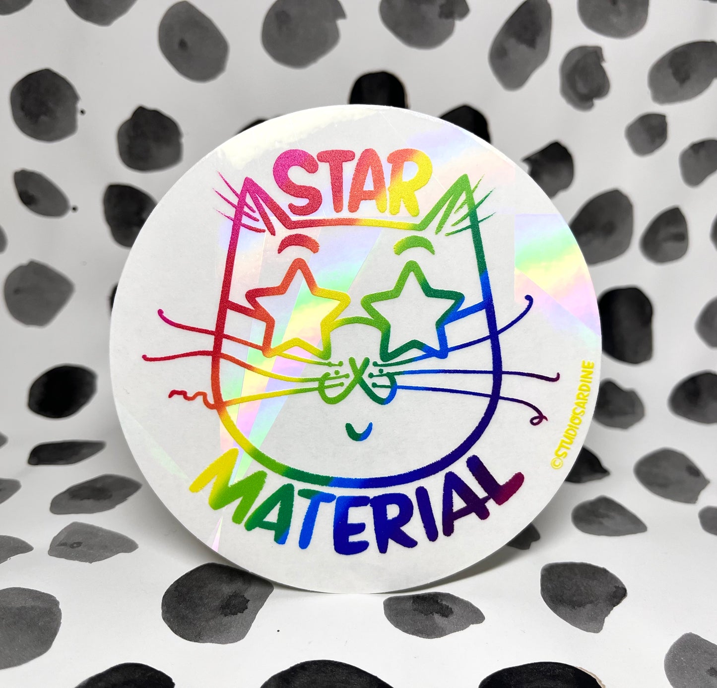 “Star Material” suncatcher window decal