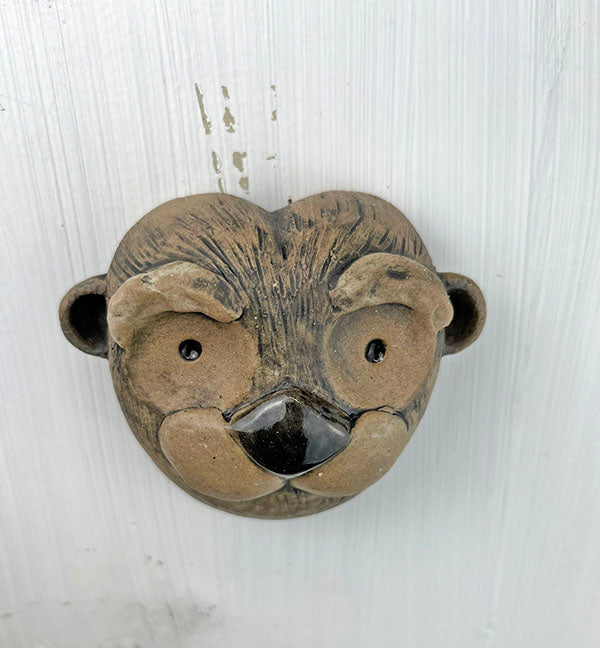 Stoneware Otter Head Wall Sculpture