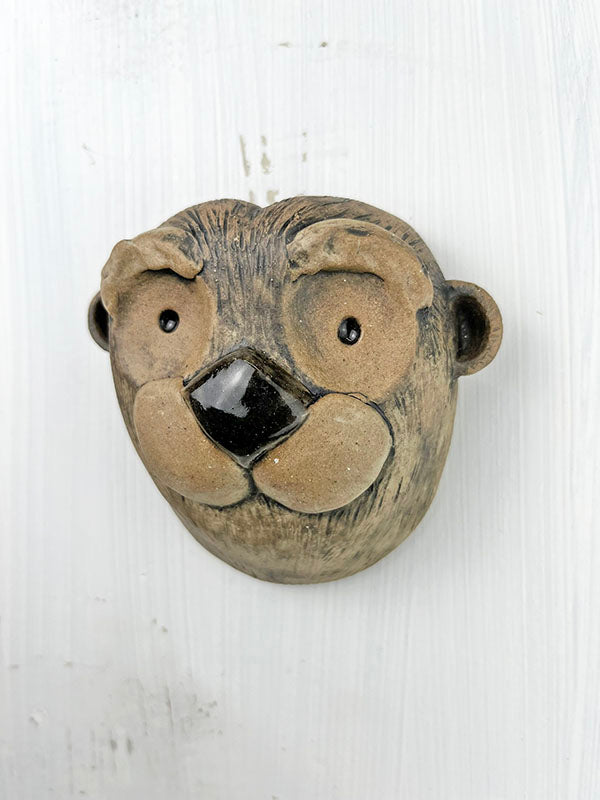 Stoneware Otter Head Wall Sculpture