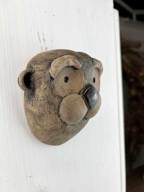 Stoneware Otter Head Wall Sculpture
