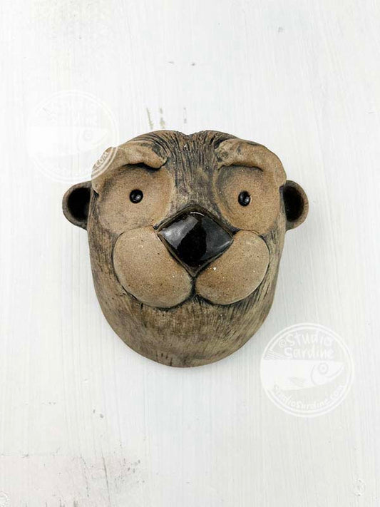 Studio Sardine Stoneware Otter Head Wall Sculpture