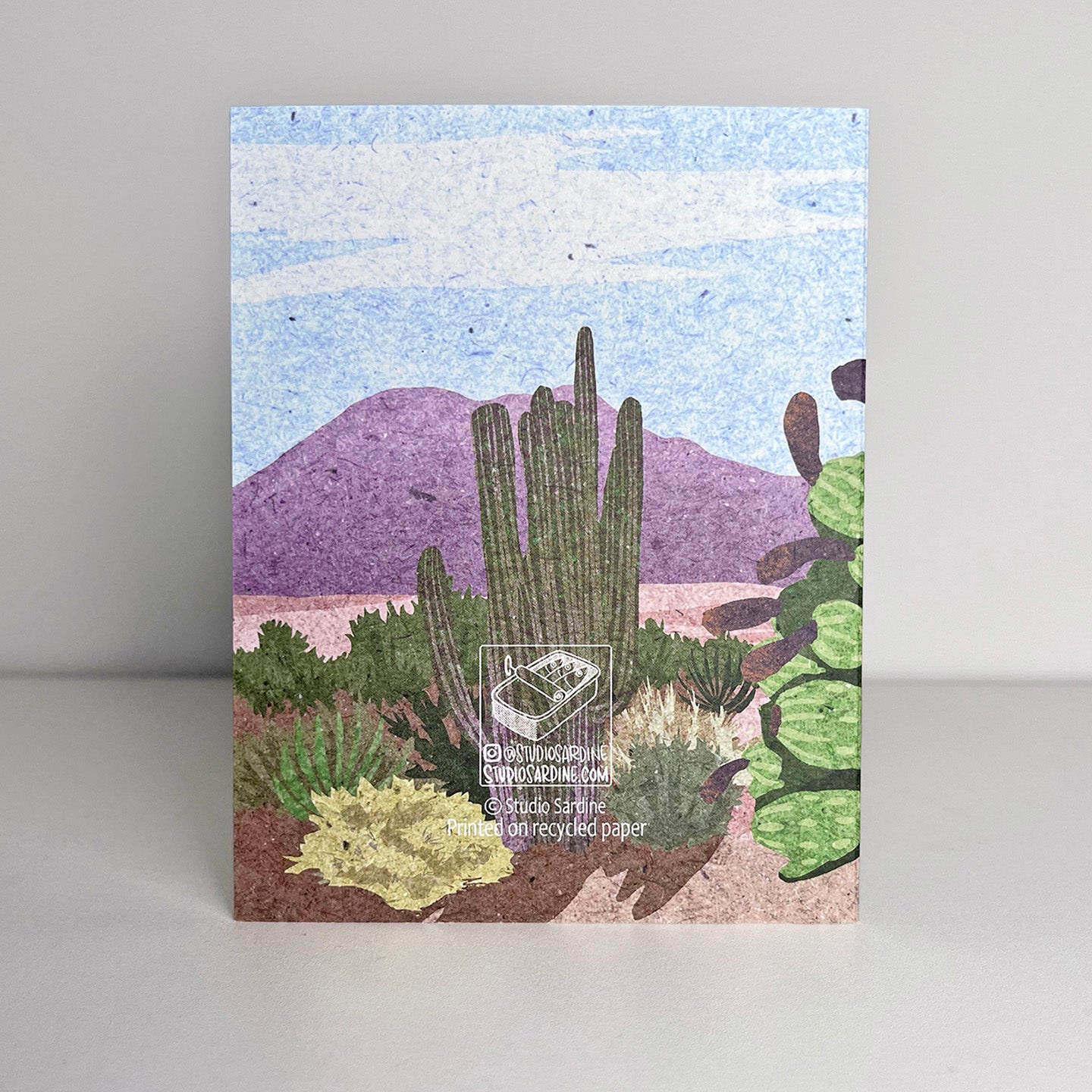 Dove and Saguaro Cactus A2 size (5.5" x 4.25") notecards