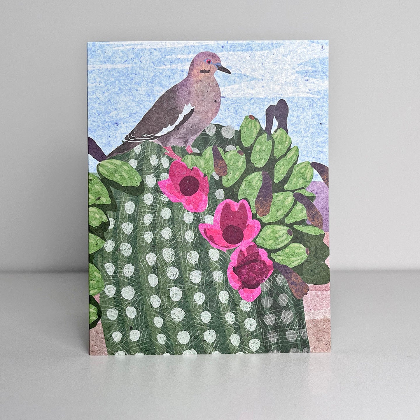 Dove and Saguaro Cactus A2 size (5.5" x 4.25") notecards