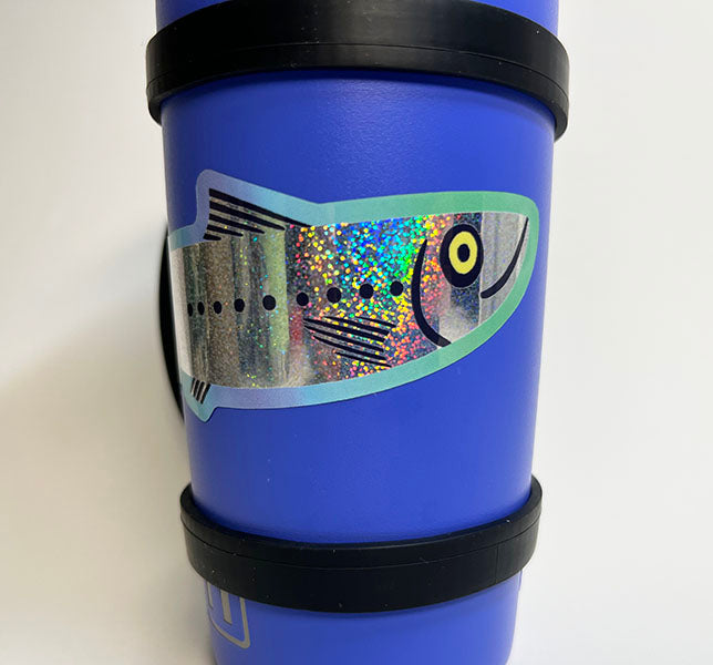 Sparkle Sardine Glitter Hologram Sticker