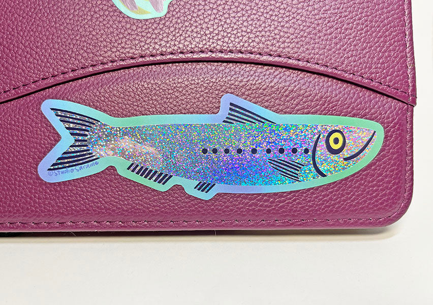 Sparkle Sardine Glitter Hologram Sticker