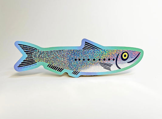 Sparkle Sardine Glitter Hologram Sticker