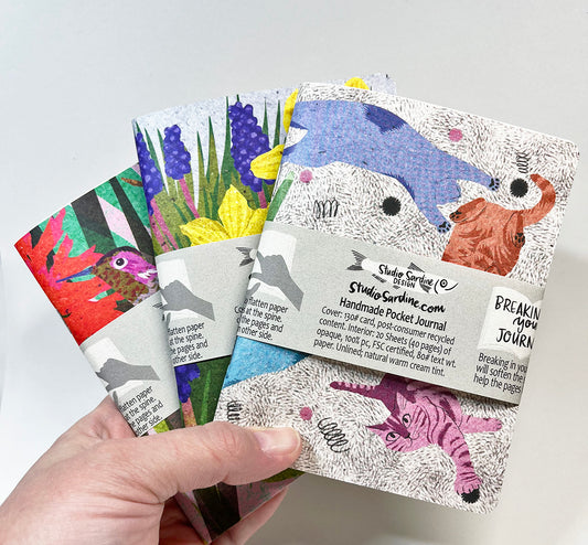 SECONDS* Handmade Pocket Journals, Personal Notebook