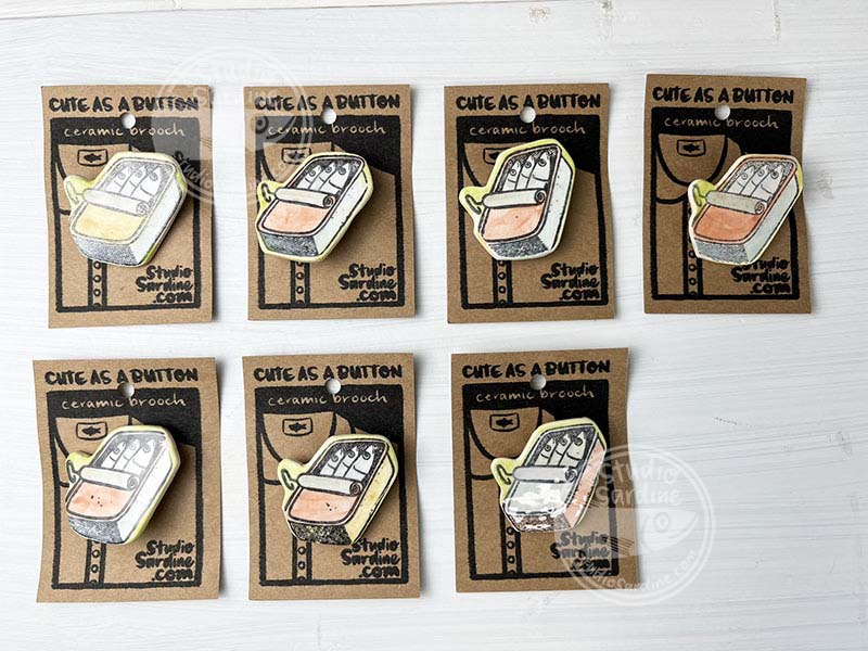 Studio Sardine Sardine Can Brooches