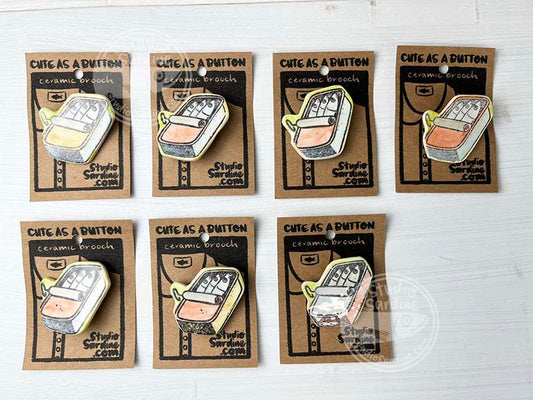 Studio Sardine Sardine Can Brooches