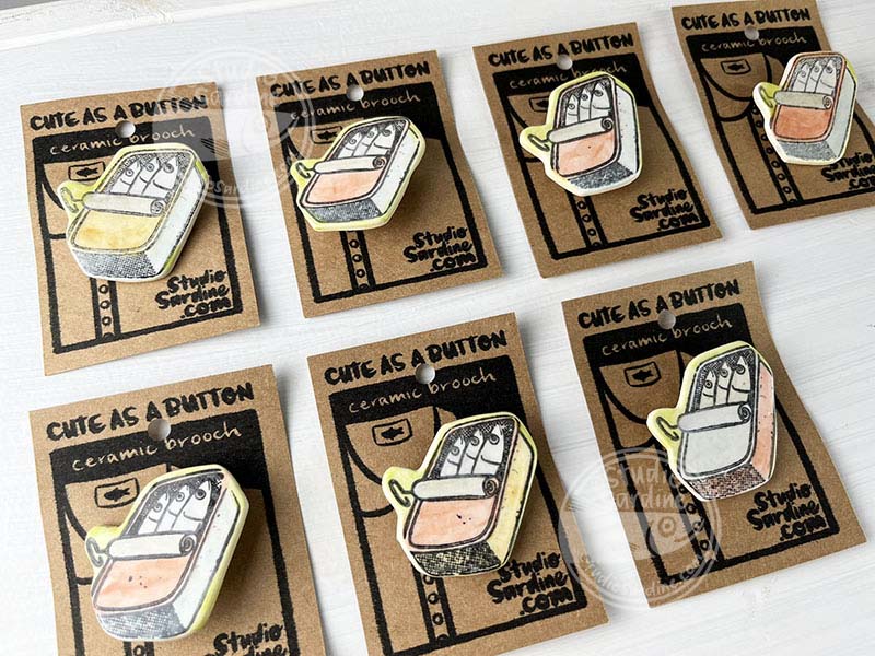 Studio Sardine Sardine Can Brooches