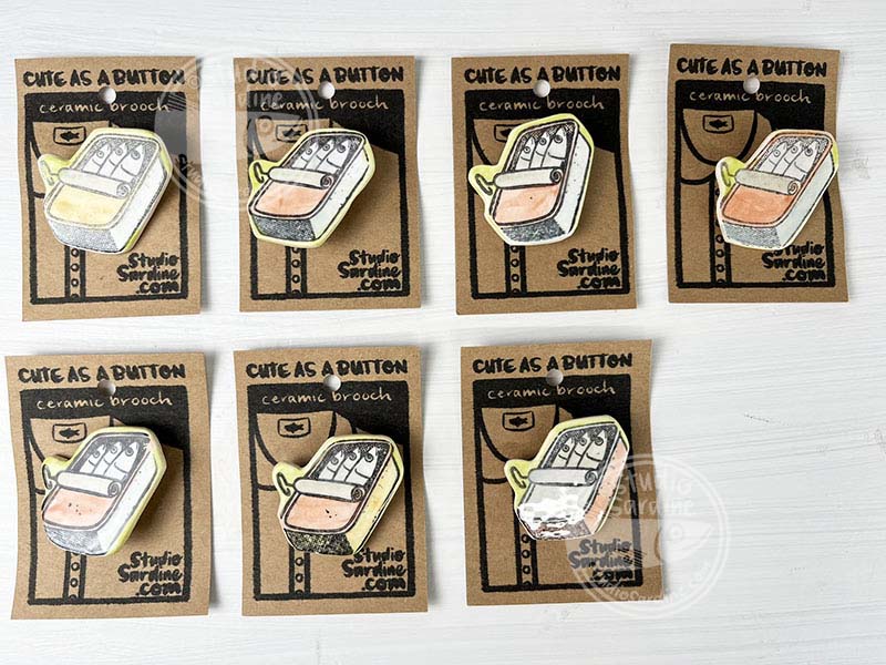 Studio Sardine Sardine Can Brooches