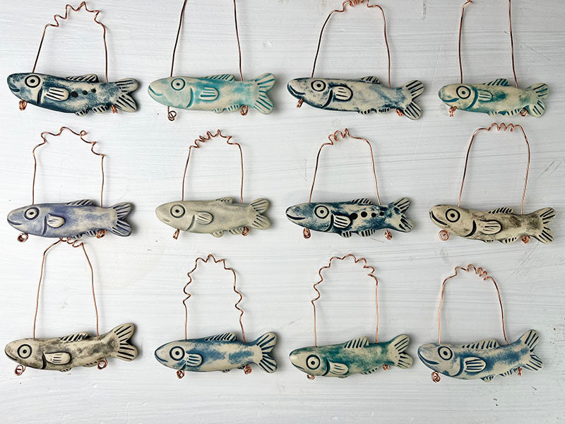 Porcelain Sardine Ornaments