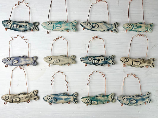 Porcelain Sardine Ornaments
