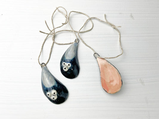 Porcelain Mussel Ornament