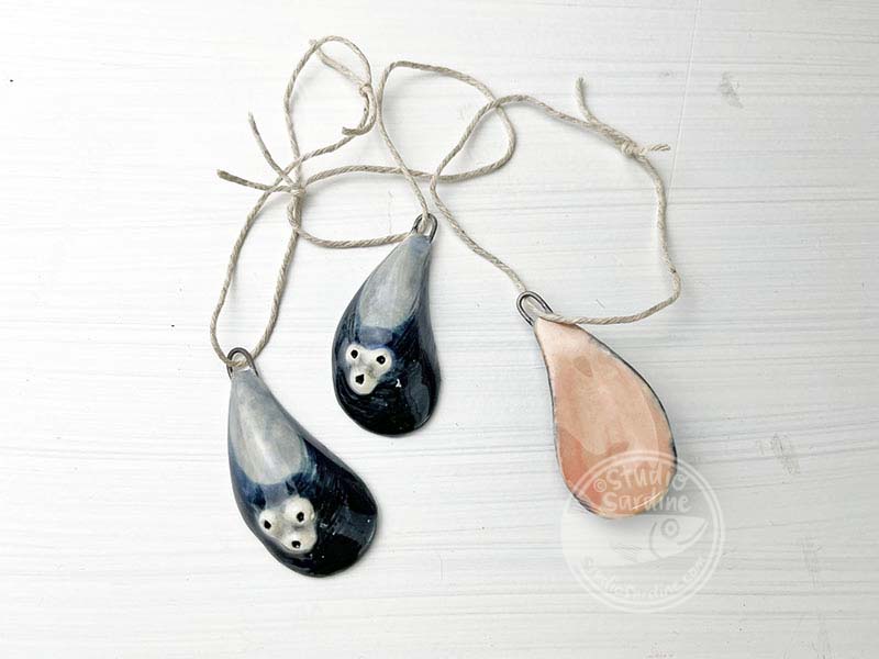 Studio Sardine Porcelain Mussel Ornament