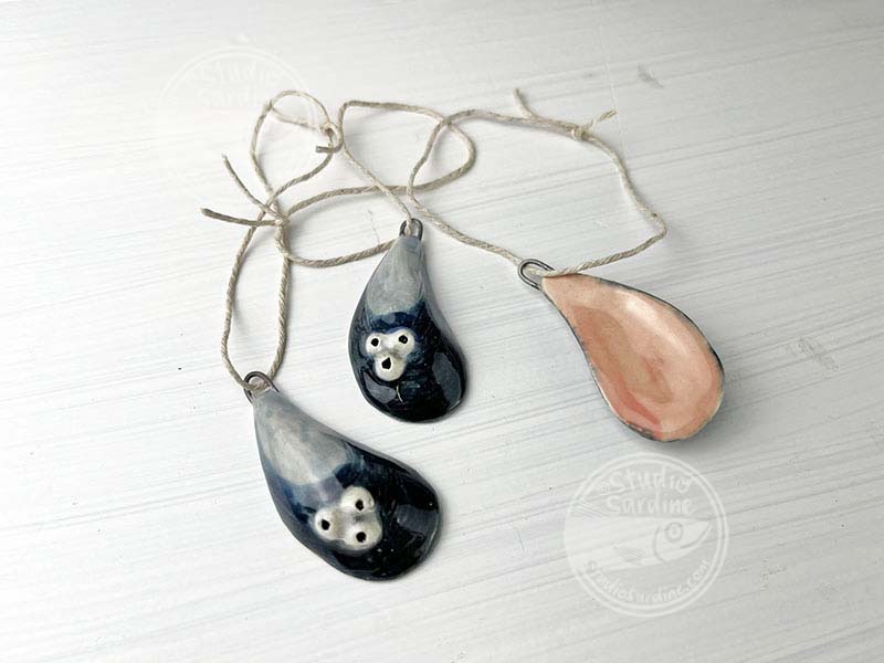 Studio Sardine Porcelain Mussel Ornament