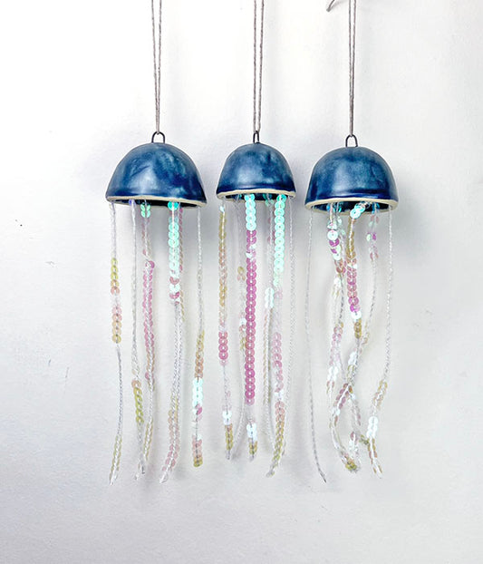 Ceramic Jellyfish Ornaments