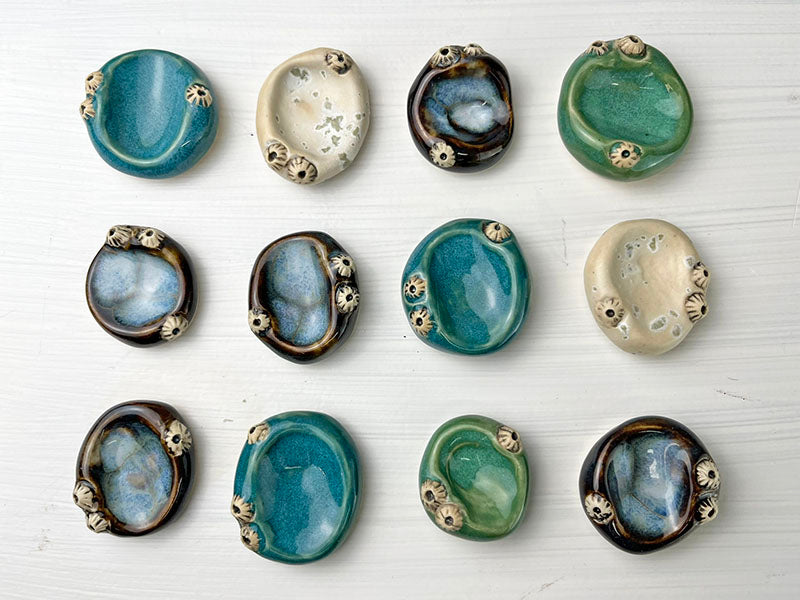 Barnacled Porcelain Worry Pebble