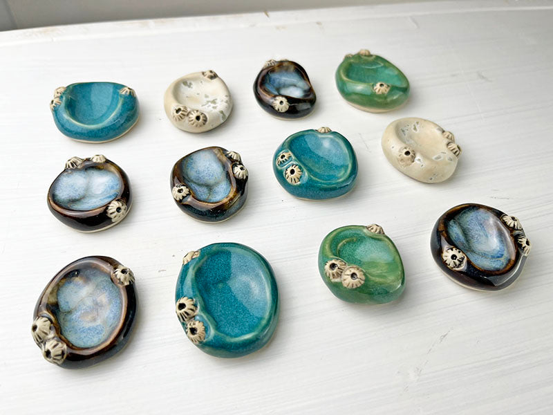 Barnacled Porcelain Worry Pebble