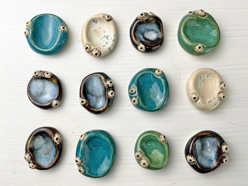 Barnacled Porcelain Worry Pebble