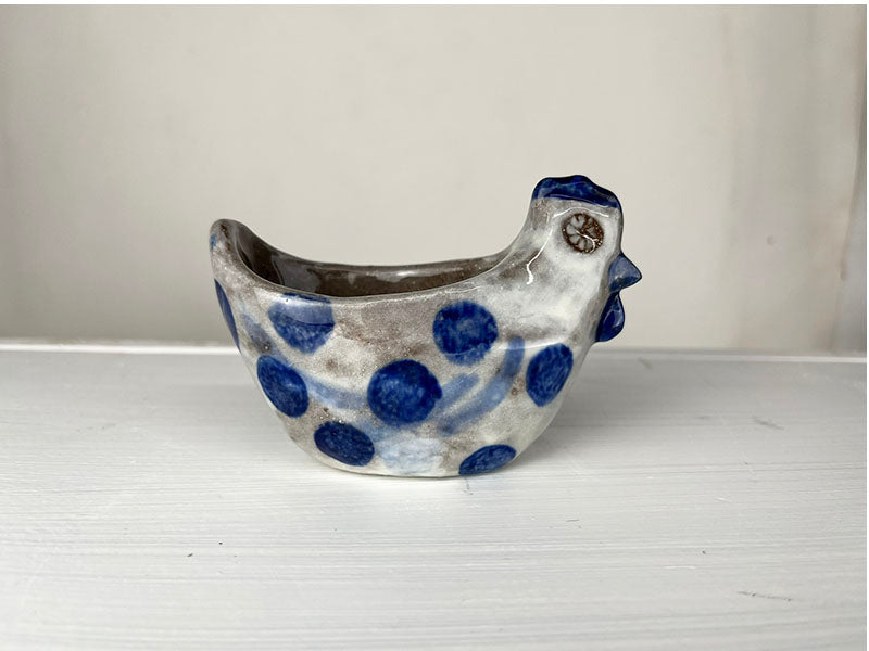 Sweet lil stoneware chicken sculptural vessel A