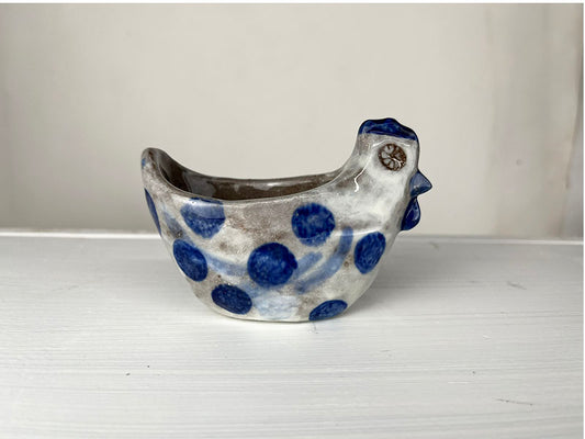 Sweet lil stoneware chicken sculptural vessel A