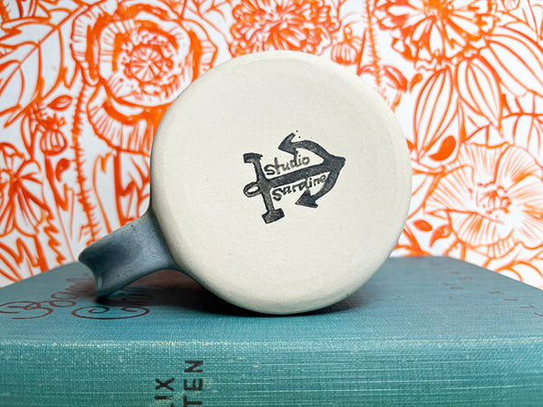 Smiley Whales Handmade Porcelain Mug