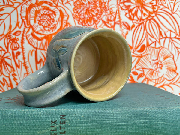 Smiley Whales Handmade Porcelain Mug