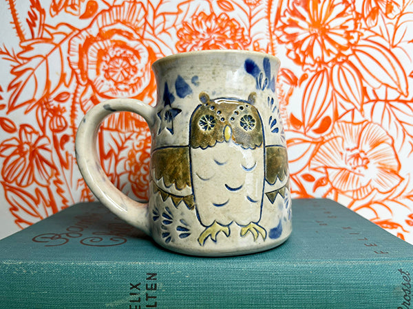 Heirloom Owls Handmade Porcelain Mug, Large