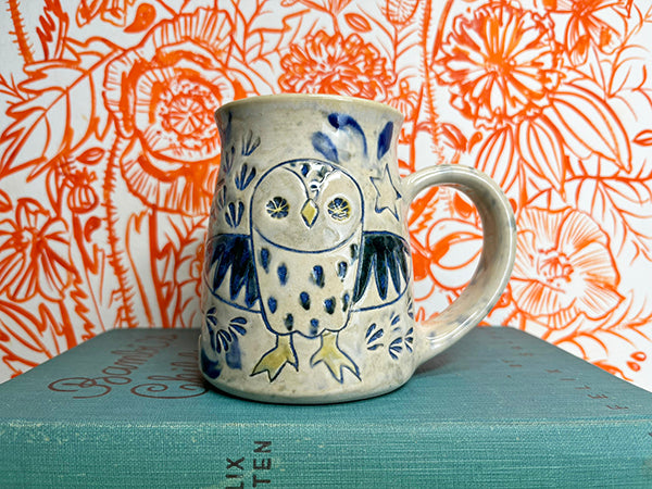 Heirloom Owls Handmade Porcelain Mug, Large