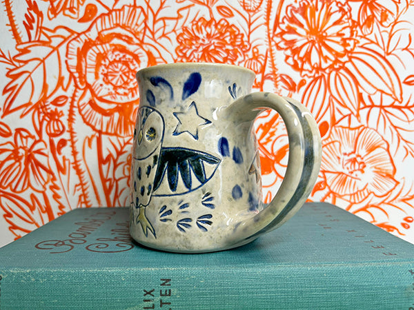 Heirloom Owls Handmade Porcelain Mug, Large