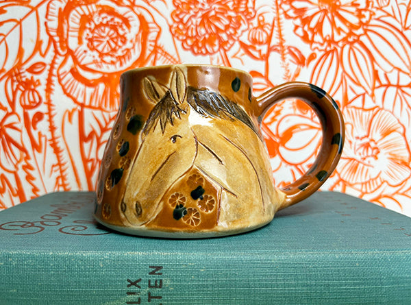 Wild Horses Handmade Porcelain Mug