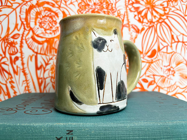 Curious Kitty Handmade Porcelain Mug