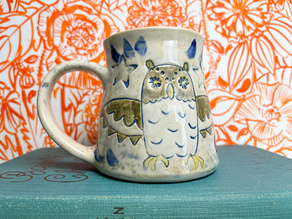 Heirloom Owls Handmade Porcelain Mug, Medium