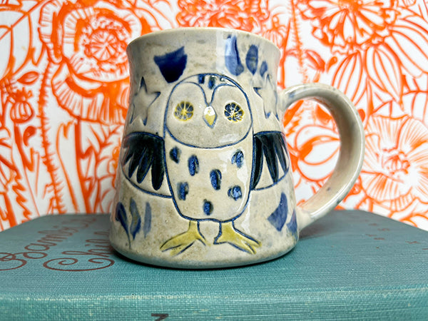 Heirloom Owls Handmade Porcelain Mug, Medium