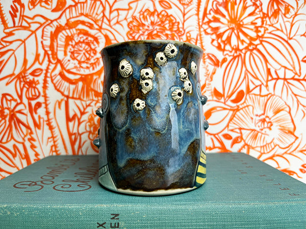 Sailor Bears Handmade Porcelain Mug with Barnacles, C