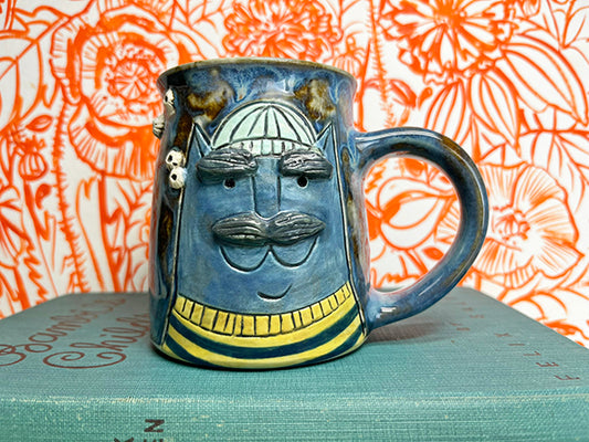 Sailor Cats Handmade Porcelain Mug with Barnacles B