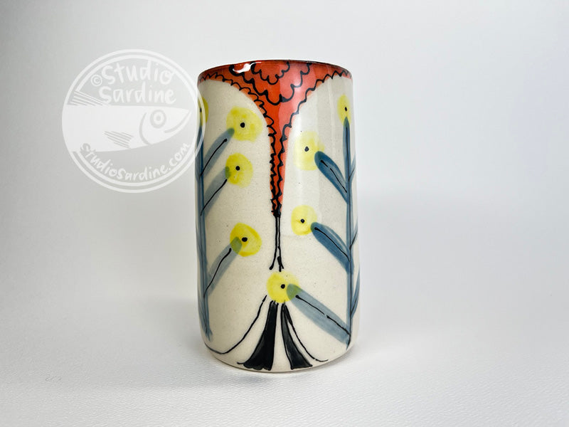 Narrow skandi inspired porcelain vase