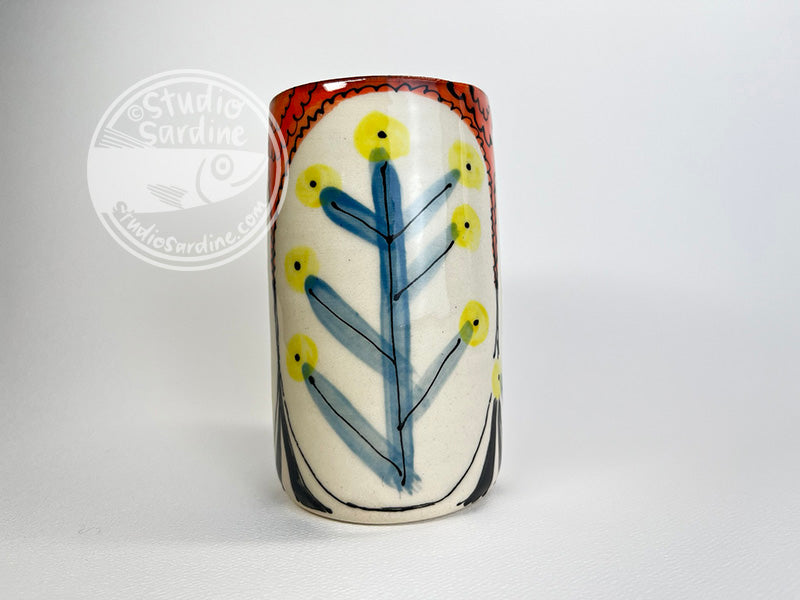 Narrow skandi inspired porcelain vase