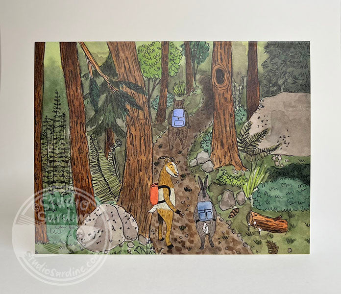 Hiking Crew blank notecard, card for campers and hikers