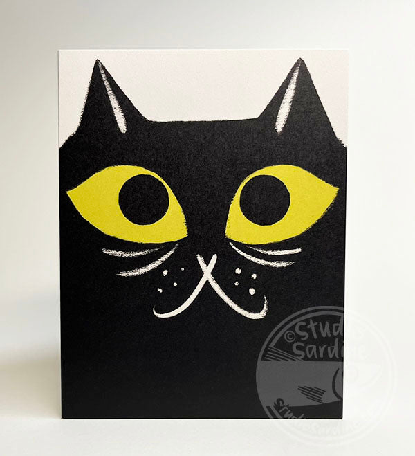 Black Cat Individual Emote Notes cat notecards