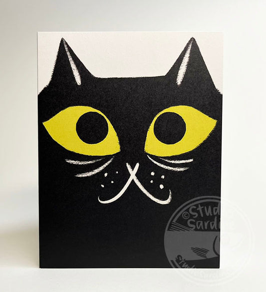 Black Cat Individual Emote Notes cat notecards