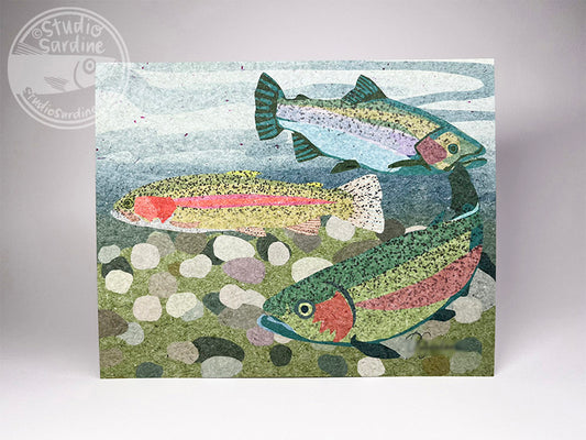Rainbow Trout 8" x 10" art print, coastal wall art