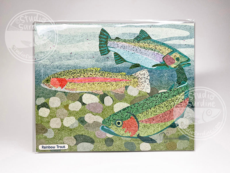 Rainbow Trout 8" x 10" art print, coastal wall art