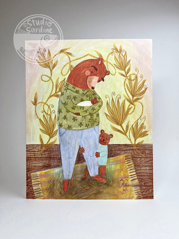 Mama Bear 8" x 10" art print, bear nursery wall decor