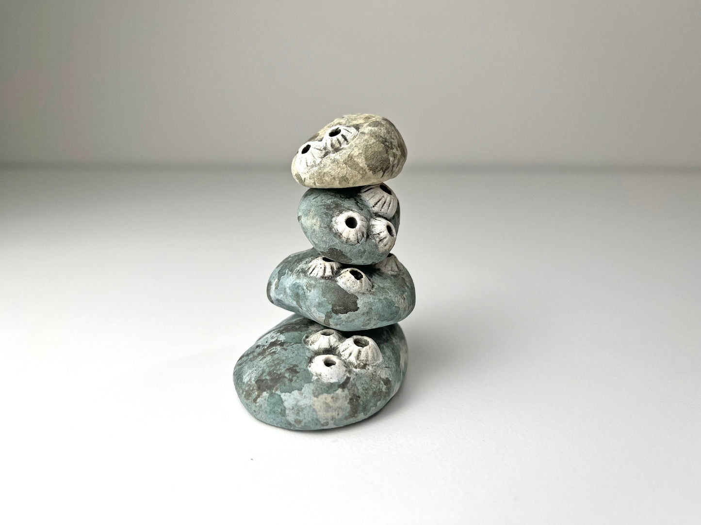 Barnacled Ceramic Rock Cairn Stack F