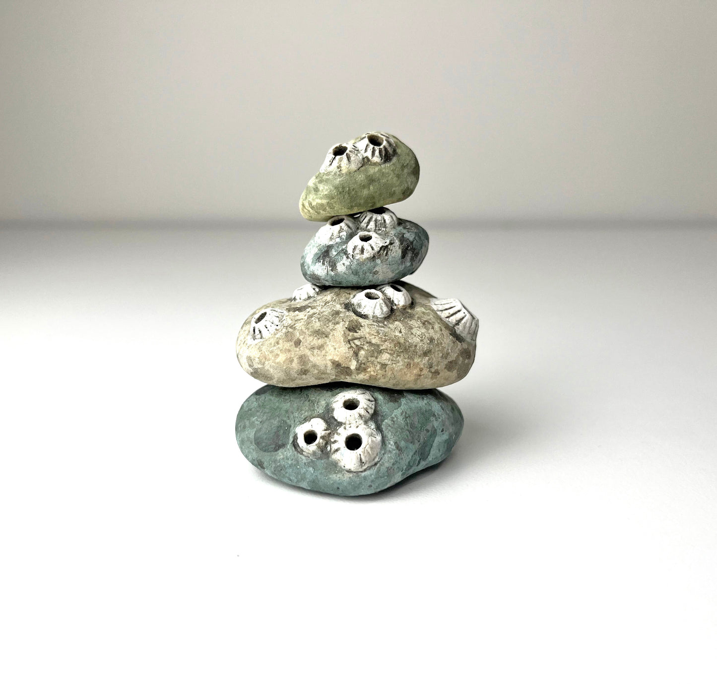 Barnacled Ceramic Rock Cairn Stack G